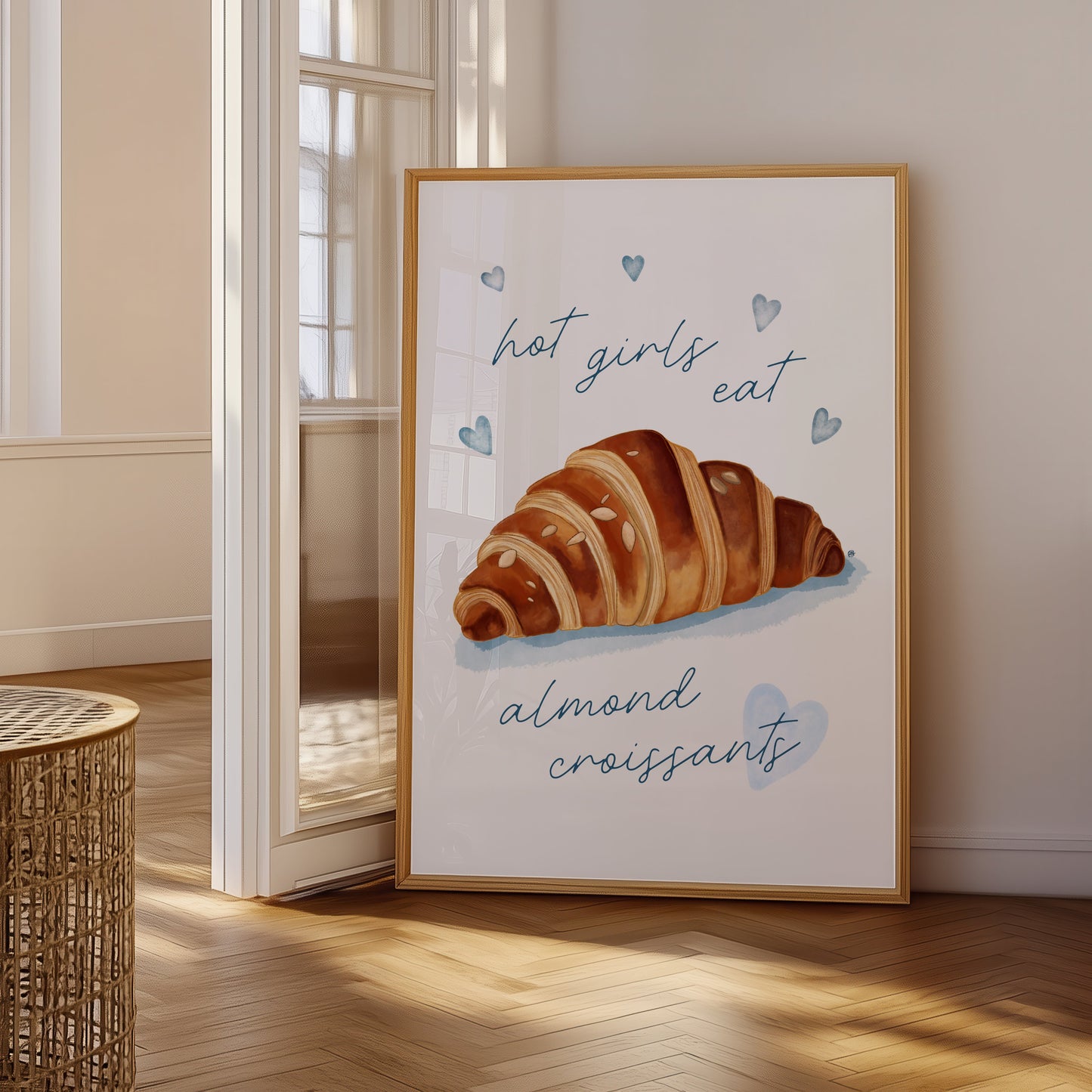 Hot Girls Eat Almond Croissants Print