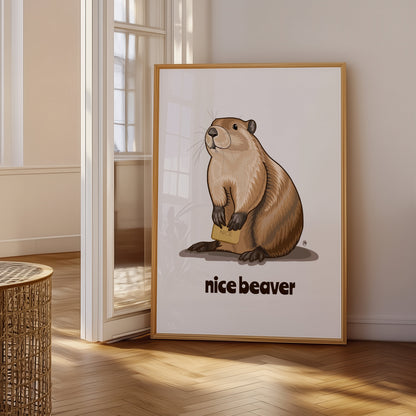 Nice Beaver Print