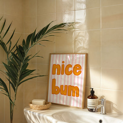 Nice Bum Bold Bathroom Print