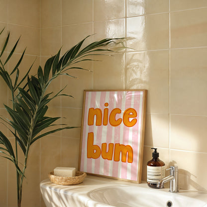 Nice Bum Bold Bathroom Print