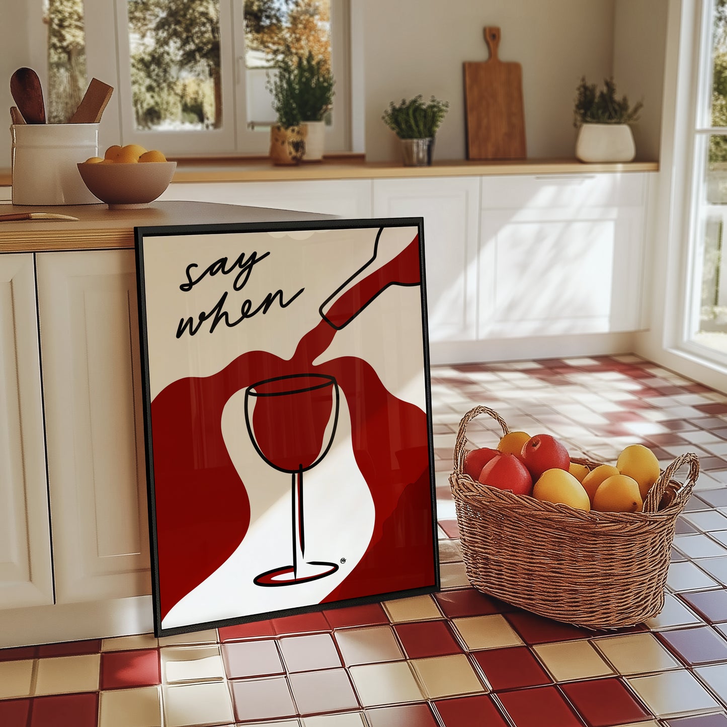 Say When Red Wine Print