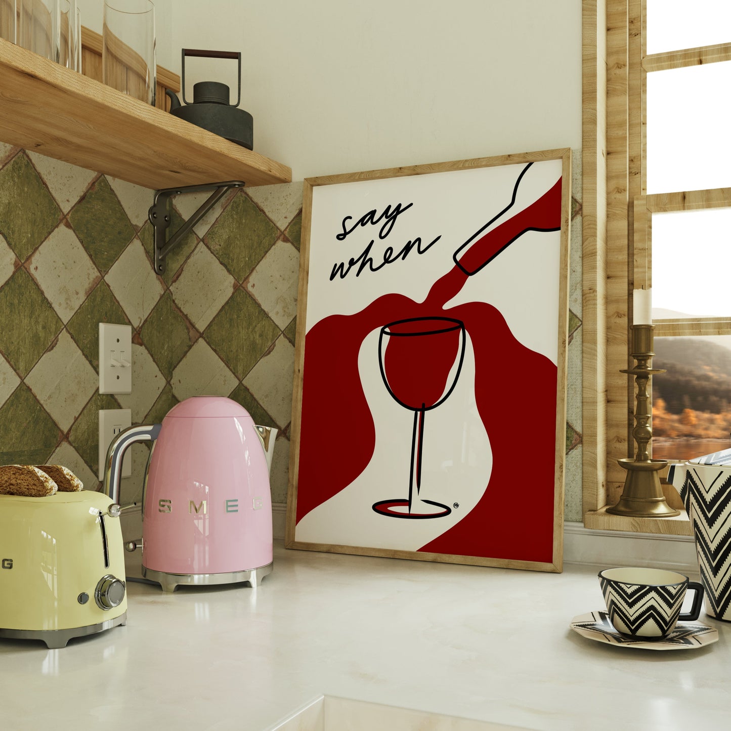 Say When Red Wine Print