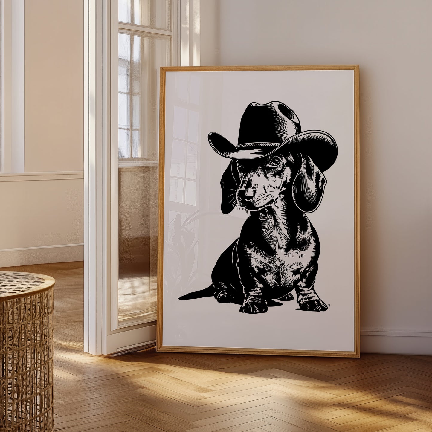 Western Dachshund Print